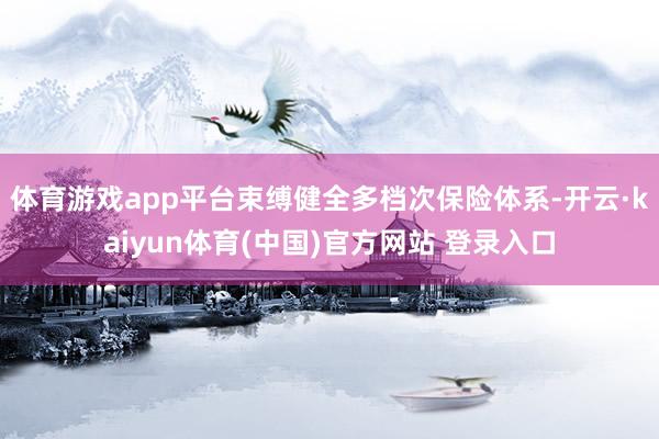 体育游戏app平台束缚健全多档次保险体系-开云·kaiyun体育(中国)官方网站 登录入口