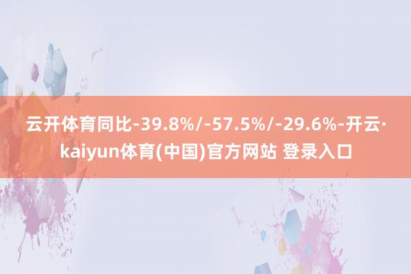 云开体育同比-39.8%/-57.5%/-29.6%-开云·kaiyun体育(中国)官方网站 登录入口