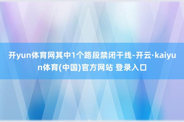 开yun体育网其中1个路段禁闭干线-开云·kaiyun体育(中国)官方网站 登录入口